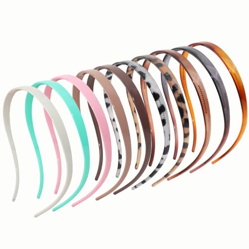 10 Pack Glasses Headbands for Women, Hairband Designed for Eyewear, Fashion Skinny Headbands-Polished - color: Polished - 10 Colors