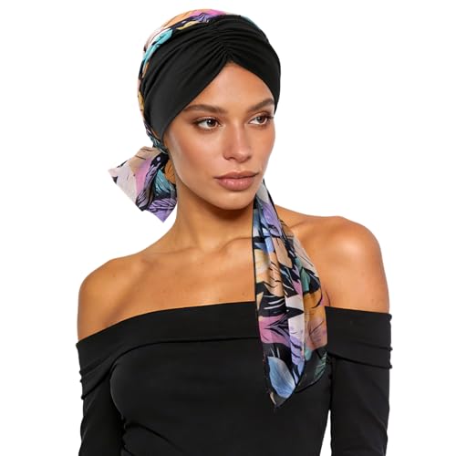 DOCILA Chemo Headwear Turban for Women, Patients Head Hair Scarf Skull Cap, Cancer Hair Loss Head Wrap Covering Beanie Hat