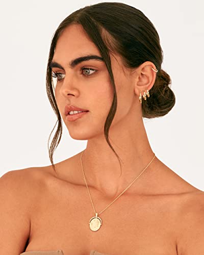 PAVOI 18K Gold Plated 925 Sterling Silver Posts Small Hoop Earrings for Women - Trendy Geometric Plain Chunky Huggie Earscape Piercing Pack - Hypoallergenic Everyday Gold Hoop Earrings Set - style: Thin Hoops