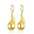 Leverback Earrings Dangle Earrings for Women Dangly Earrings Anniversary Birthday Gifts for Women - style: Post Teardrop-Gold