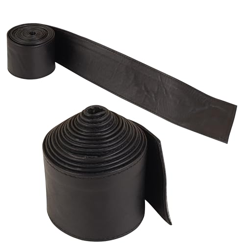 Woman's Obi Sash Tie Plus Size Waist Band Wide Solid Color Genuine Leather Belt - color: Black
