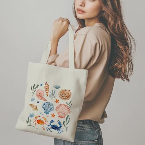 Aesthetic Tote Bag for Women | Medium Size with Inner Pocket | Stylish & Practical - color: Coral