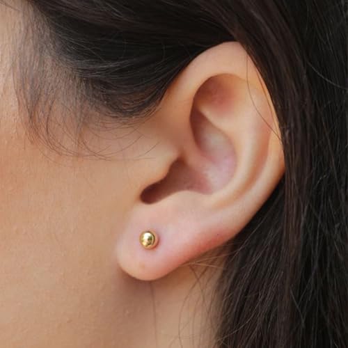 PRETOLE 8 Pairs Sterling Silver Stud Earrings for Women,14K Gold Plated Stud Earrings Set for Women Hypoallergenic Stud Earrings Cubic Zirconia Stud Earrings Small Stud Earrings for Women