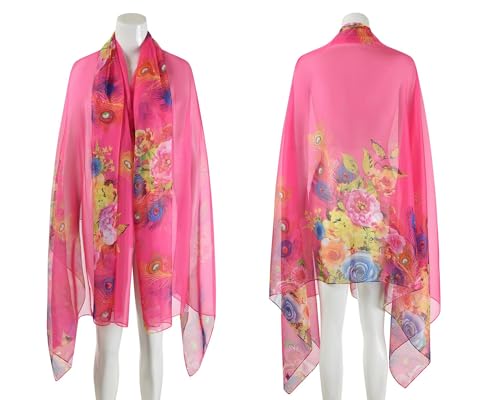 Womens Sexy Bohemian Floral Beach Cover Up Sarong Wrap Swimsuit Beachwear - color: A-rose