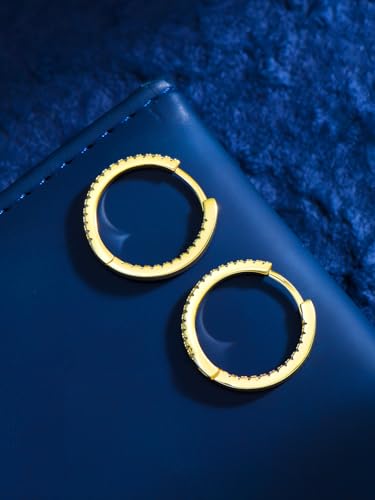 14K Gold Hoop Earrings for Women Hypoallergenic Lightweight Gold Huggie Hoop Earring Jewelry Gift - style: A-20mm