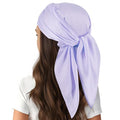 vimate Head Scarf for Women Hair 27'' Square Satin Silk Feeling Bnadana Neck Scarf Handbag Accessories Etc - color: C83#. Light Purple