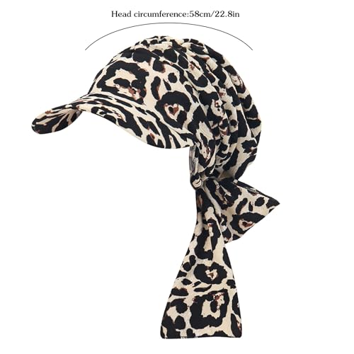 XYIYI Chemo Headwear for Womens Cancer Patients, Head Scarf Chemotherapy Headwraps Hat - color: Leopard Print
