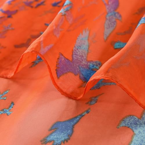 Womens Sexy Bohemian Floral Beach Cover Up Sarong Wrap Swimsuit Beachwear - color: Burnt Orange