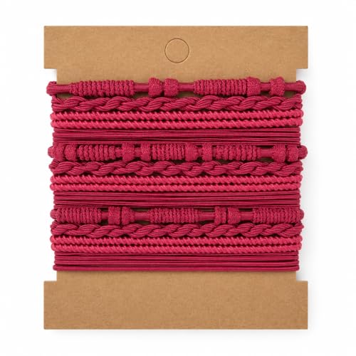 Elm City Direct 12pcs Hair Tie Bracelets, Boho Hair Ties for Women, Elastic Hair Bands for Ponytails (Rose) - color: Rose