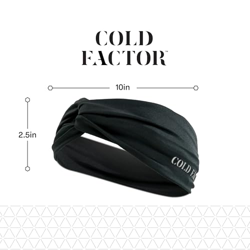 COLD FACTOR Cooling Headband for Women and Men – UPF 50+ Advanced Evaporative Comfort, Instant Cooling Sweatband for Outdoor Sports, Fitness, Yoga, Hiking, Running, and Workout - color: Twisted Neutral