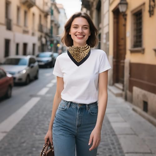 Ciormis 100% Mulberry Silk Scarf-Women's 21''/27''Square Silk Hair Head Scarf Neckerchief with Gift Packaged - color: 21''x 21''-style 69