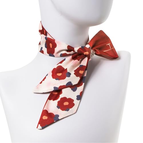 QIUTIMIY 4 Pack Purse Scarf Handbags Skinny Twill Hair Scarves Narrow Neck Scarf Band Women Fashion Accessories Bag Charms - color: Style 2-6
