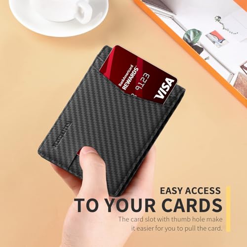 RUNBOX Wallet for Men -Slim Rfid Leather Mens Bifold Novelty Wallets 2 ID Window With Gift Box Men's Accessories | Slim - color: Weave Pattern Bicolor Black-Grey