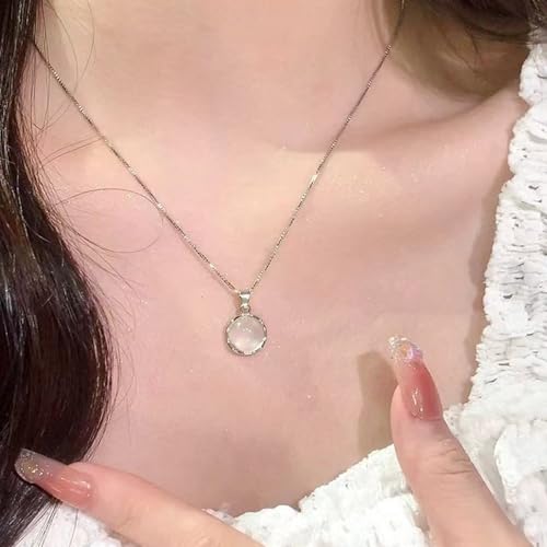 Gold Necklaces for Women Gifts - 14K Gold Plated Necklace for Women Necklaces for Her Tiny Fashion Jewelry for Teens，for Women Friends Jewelry Gifts，Necklace Gold Jewelry Birthday Gifts - style: White Jade Marrow Pendant Necklace