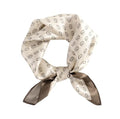 FEIBOON Mulberry Silk Scarfs Neck Scarf 21" Small Square Scarfs hair scarf bandana Neckerchief Headscarf for Women - color: Beige G