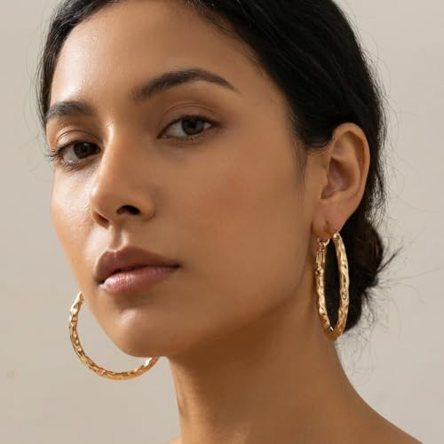 4 Pair Small Gold Hoop Earrings for Women Sensitive Ears - Hypoallergenic 14k Real Gold Plated Hoops Zirconia Cartilage Huggie Earrings Set Helix Piercing Earring Gold Jewelry for Women Gift - color: 1942 Hoop Gold