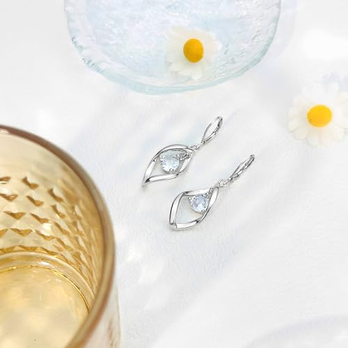 Leverback Earrings Dangle Earrings for Women Dangly Earrings Anniversary Birthday Gifts for Women - style: Linear-Silver