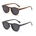Ridering Kids Polarized Round Sunglasses,Cute Retro Sun Glasses for Toddler Girls Boys Party Beach Shades Age 3-9 - color: Black+leopard
