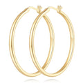 14K Gold Hoop Earrings for Women 14K Gold Earrings for Women Gold Hoop Earring for Womens Hoops Understated Elegance with Smooth Lines Hoops Earring for Womens 20/25/30/35/40/50 mm - size: 40MM