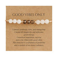 Empath Anxiety Calming Protection Bracelets Gifts for Her, Natural Healing Natural Stone Beaded Bracelet Healing Bracelets Jewelry for Women - color: Good Vibes Only