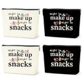 4 PCS Friend Gifts for Women Makeup Bag, Snack Bags, Funny Gifts Cosmetic Bags, Sister Birthday Christmas Graduation Friendship Gift for Daughter from Mom - might be makeup might be snacks - color: Multicolor 0094