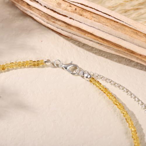 Boho Beaded Choker Necklace Colorful Short Necklaces Summer Beach Necklaces Jewelry for Women - color: Gold