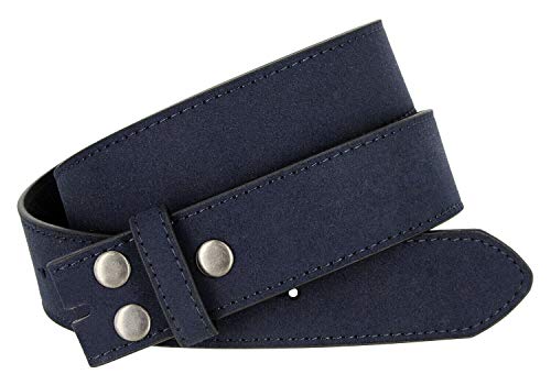 Belts.com Square or Oval Antique Buckle Casual Jean Suede Leather Belt 1-1/2"(38mm) or 1"(25mm) Wide - color: Navy, size: 30