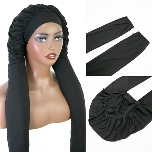 Bonnet for Braids, Braid Bonnets for Sleeping Women, Long Hair for Women, 2 in 1 Hair & Braids Protection - color: Black New
