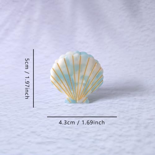 Shell Claw Clip,Acetate Hair Clips,Small Hair Clips for Women,Cyan - color: Cyan