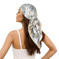 RIIQIICHY Women Head Hair Scarf Like Satin Silk Scarf Sleeping Hair Wrapping Night 27.5" - color: C012