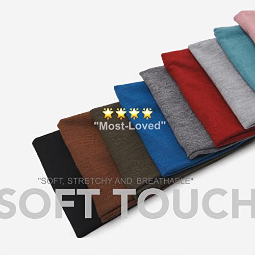AKTVSHOW Headbands for Short Hair - Elastic Non-Slip Workout Sports Yoga Head Bands, Wide Thick Sweat Hair Wraps for Girls, 12 Pack - color: Women Headbands Set 3