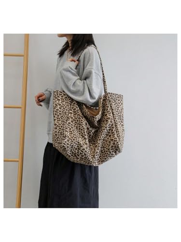 MakeMeChic Women's Leopard Tote Bag Cheetah Oversize Shoulder Bag Weekender Bag - color: Multicolor