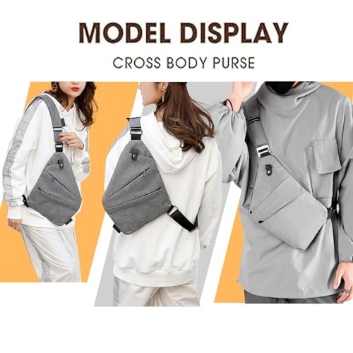 Crossbody Travel Bags for Women, Anti Theft Proof Safe Slim Sling Travel Purses, Personal Flex Shoulder Bag for Men Women - color: Purple, size: Left Shoulder