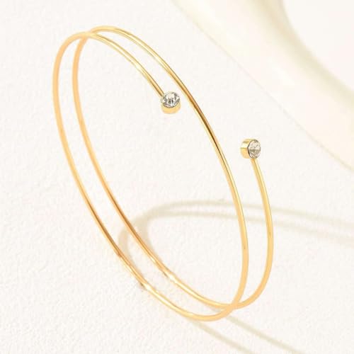 Gold Arm Cuff for Women,Arm Cuff Upper Arm Bracelet Jewelry Minimalist Armband ArmCuffs Bangle Bracelets Summer Beach Accessories - color: B