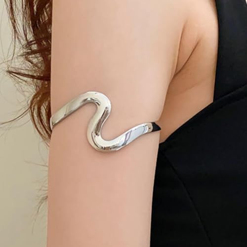 Frodete Arm Cuff Bracelet for Women Gold Upper Arm Jewelry Bangle Cuff Bracelets Starfish Shell Beach Jewelry Trendy Stuff Gifts - color: C4:arm cuff