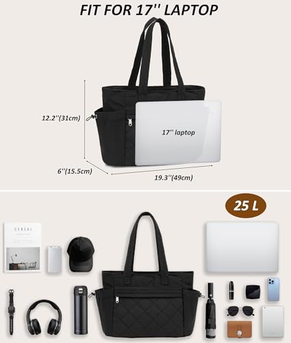 TANTOMI Tote Bag for Women Vegan Leather Purses and Handbags Ladies Waterproof Big Shoulder Bag for Travel - color: Black.f