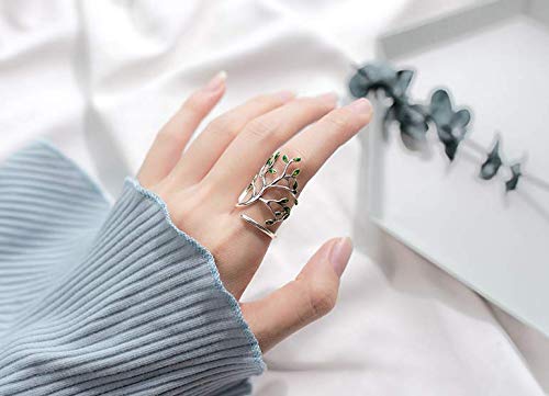 Helen de Lete Innovative The Tree Of Life Sterling Silver Open Ring for Both Women and Men