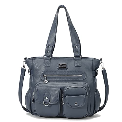 KL928 Large Purses for Women Shoulder Bag Tote Handbags Stylish Vegan Leather Hobo Bags Ladies, A-Black-4 | Large - color: Z-peacock Blue