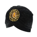 Decou Twist Pleated Hair Wrap Stretch Turban 0545 - color: Black