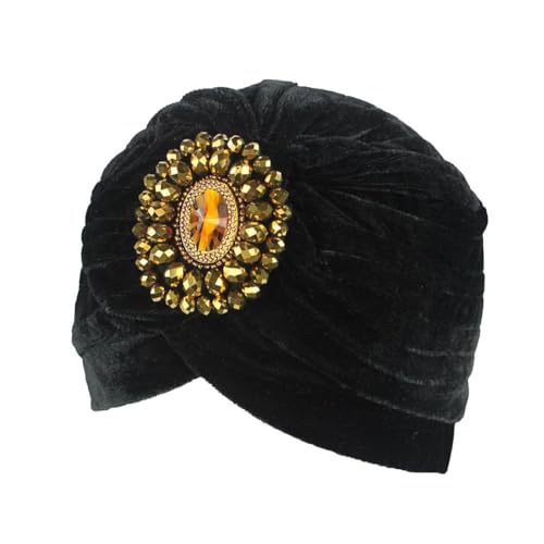Decou Twist Pleated Hair Wrap Stretch Turban 0545 - color: Black