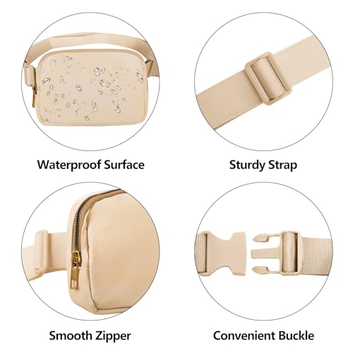 VOROLO Fanny Pack For Women And Men Crossbody Bag Belt Bag with Adjustable Strap Graduation Gifts Khaki - color: Khaki, style: 1 Pack Fanny Pack