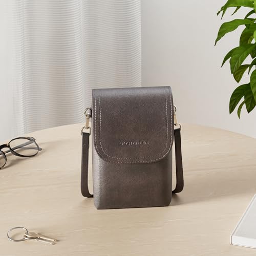 BOSTANTEN Vegan Leather Crossbody Bags for Women Designer Cell Phone Bag Wallet Purses Adjustable Strap - color: A-02-retro Coffee