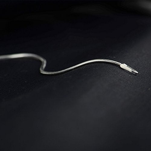 LUHE Silver Chain Sterling Silver Snake Chain Necklace 1MM Italian Crafted Thin Chains Lightweight Strong Chains - Lobster Claw Clasp Gifts for Women 14-30 inchs - size: 1mm snake chain 26in