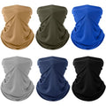 Geyoga 6 Pieces Summer UV Protection Cooling Neck Gaiter Face Clothing Neck Gaiter Mask Scarf Sunscreen Breathable Bandana - color: Coyote Color