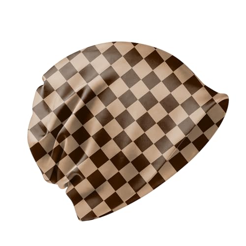 Chemo Caps Slouchy Beanie Hat Stretch Cancer Head Wraps Turban Sleep Headwear Scarf for Women Girls Men - color: I-15-brown