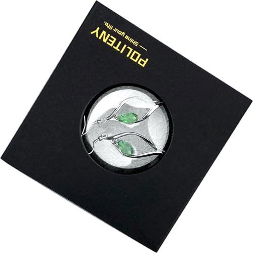Rhodium Plate 925 Sterling Silver Hook Twist Leaf Holiday Hypoallergenic Dangle Earrings for Women Gifts Engagement Wedding with Austrian Daiamond Cut Waterdrop Crystal Hight Polished Long :1.9 IN - color: Green (leaf style)