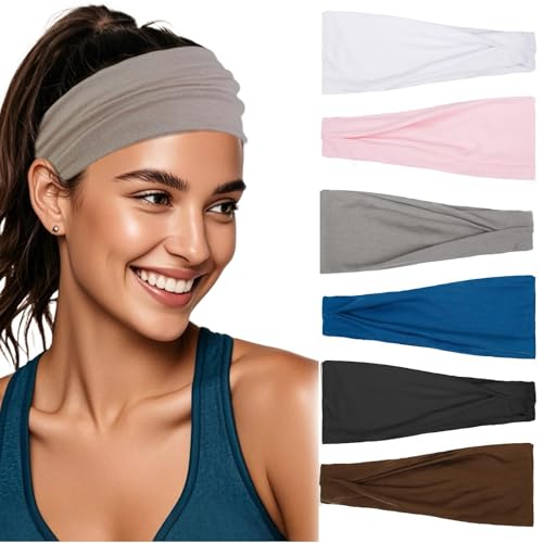 AKTVSHOW Headbands for Women Non-Slip Head Band for Women’s Hair Wide Thick Sweat Hair Bands, Trendy Hair Accessories for Women's Yoga, Workout, and Fashion - color: Pink