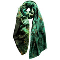 Long Silk Like Scarf Lightweight Satin Scarves Large Sunscreen Shawl Wrap for Women - color: 010.birds Green