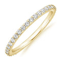 PAVOI 14K Gold Plated Eternity Ring | Stackable Cubic Zirconia Gold Band Ring | Dainty Diamond-Inspired Womens Wedding Jewelry - color: Yellow Gold, size: 6