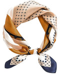 Dailyacc Hair Bandanas Scarf For Women Lightweight Fashion Neck Silk Satin Head Scarves For Sleeping Handbags Scarf - color: 27-diamond Shape Matching Color/27.5*27.5in